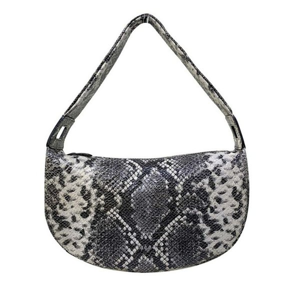🌺SOLD🌺NWT TMRW Studio x Anthro | Snakeskin Mini Shoulder Hobo Bag Baguette - Picture 1 of 8